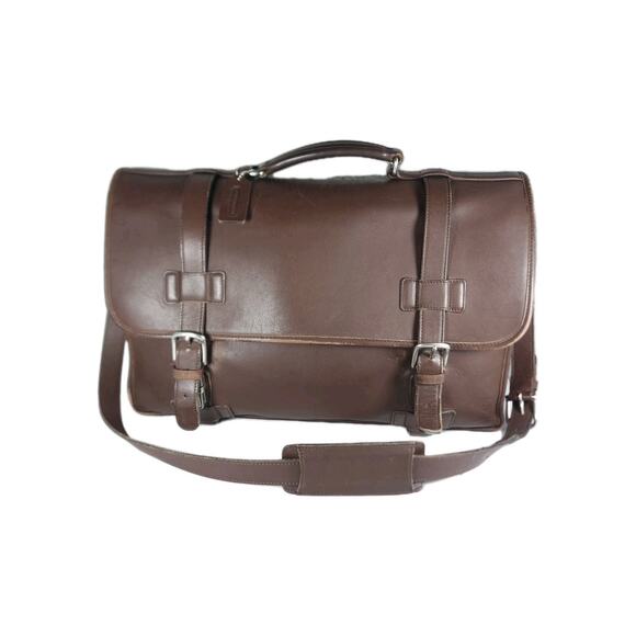 Coach VTG Madison 5325 Brown Leather Laptop Messenger Travel Briefcase Bag - Picture 1 of 16